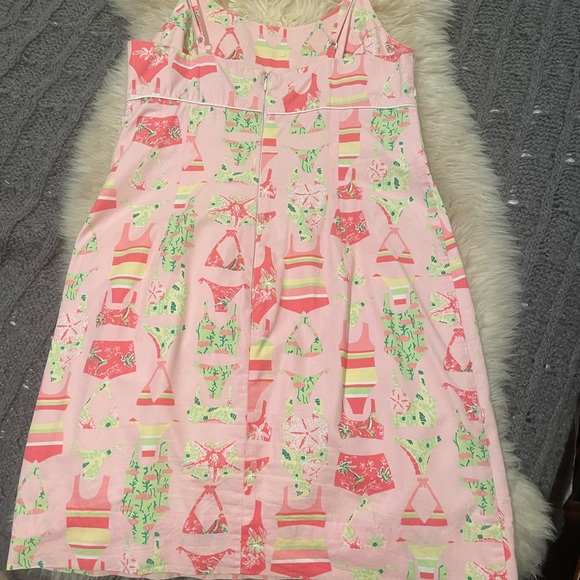 Lilly Pulitzer 6 women’s sundress. Pink with lime green . Yellow. Pink. - Picture 3 of 6